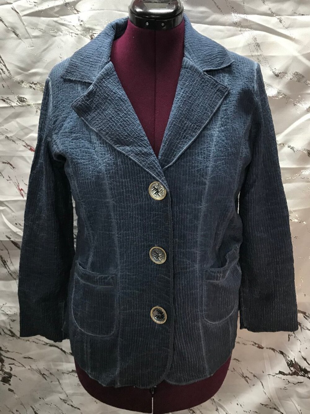 Focus Casual Life Women's Button Up Textured Jacket
